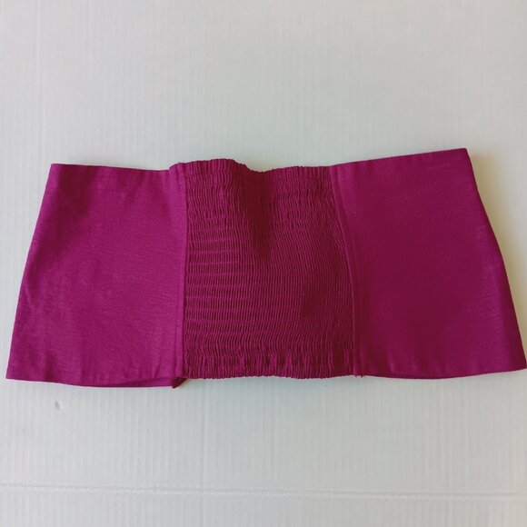 Express Women's Fuchsia Pink Linen Blend Tie Front Tube Top Sizes XS, M, L - Picture 2 of 5